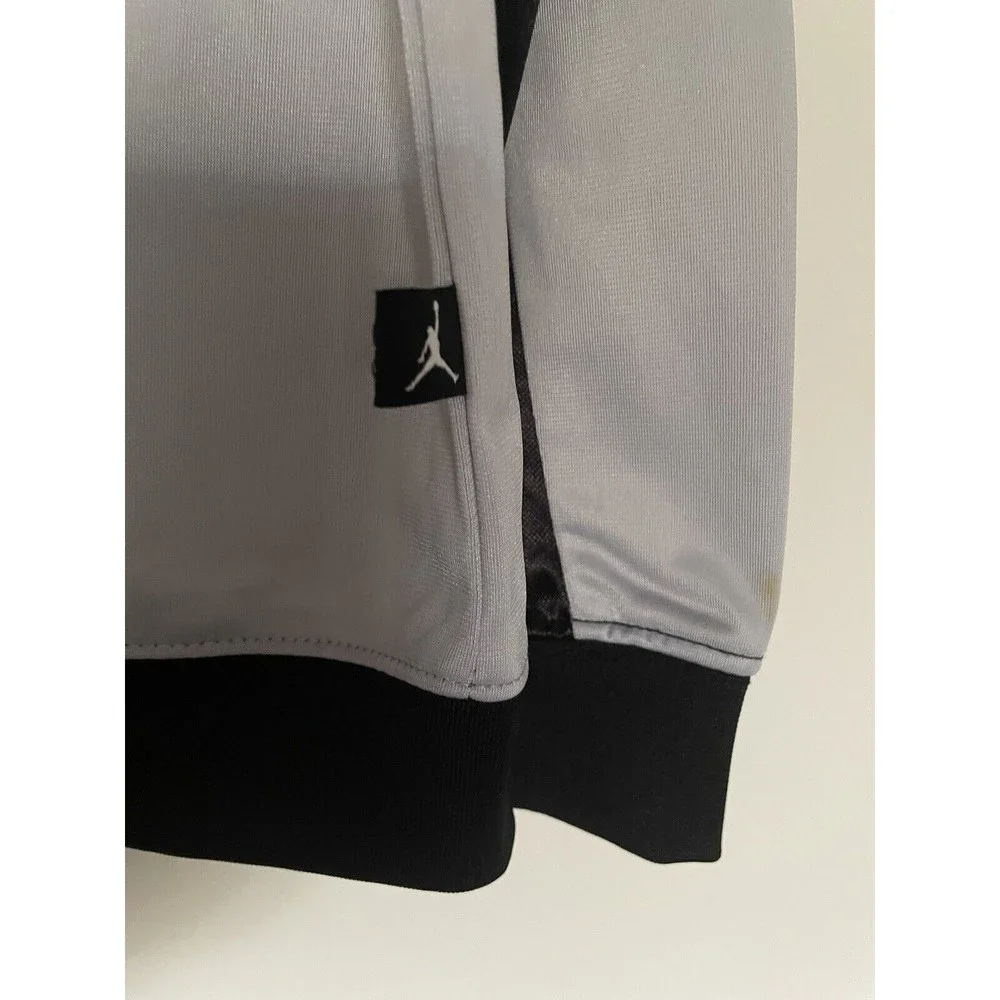 Air Jordan Full Front Zip Gray & Yellow Light Weight Track Jacket For Boys 4/5
